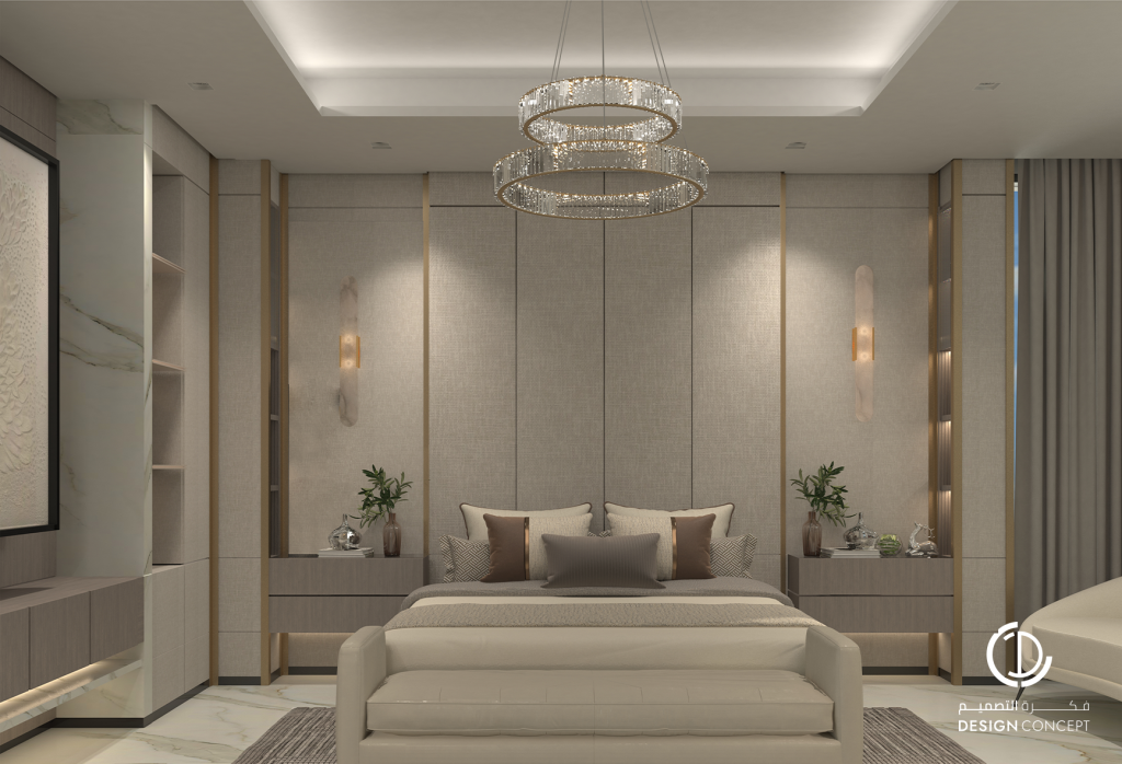 غرفة النوم - تصميم داخلي - شركة فكرة التصميم