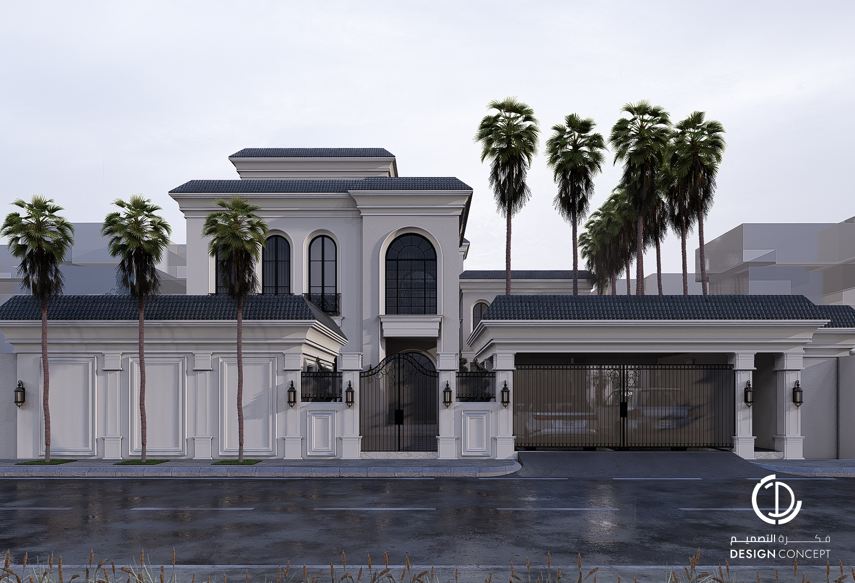 تصميم واجهات سكنية - فكرة التصميم