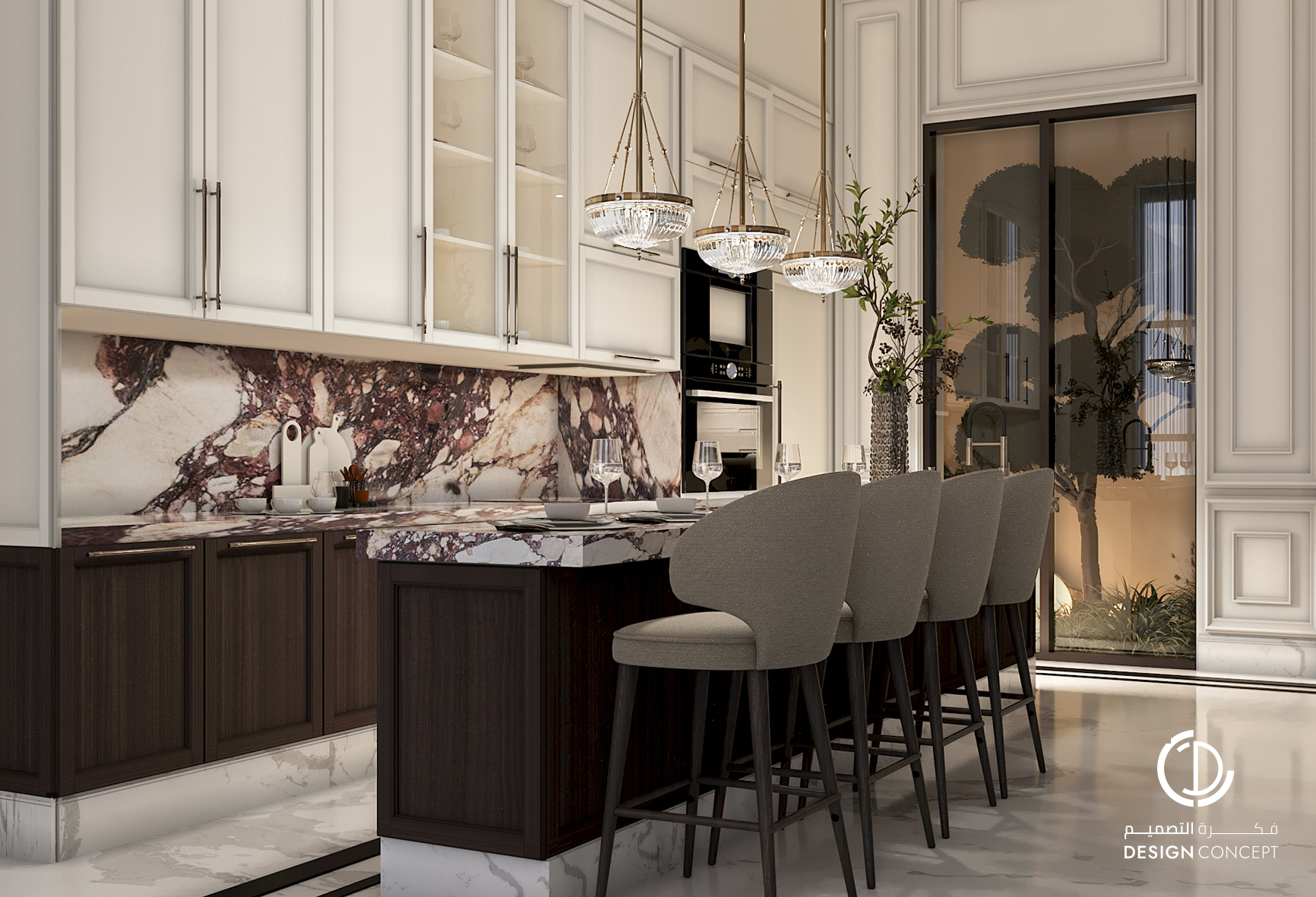 تصميم داخلي سكني - فكرة التصميم