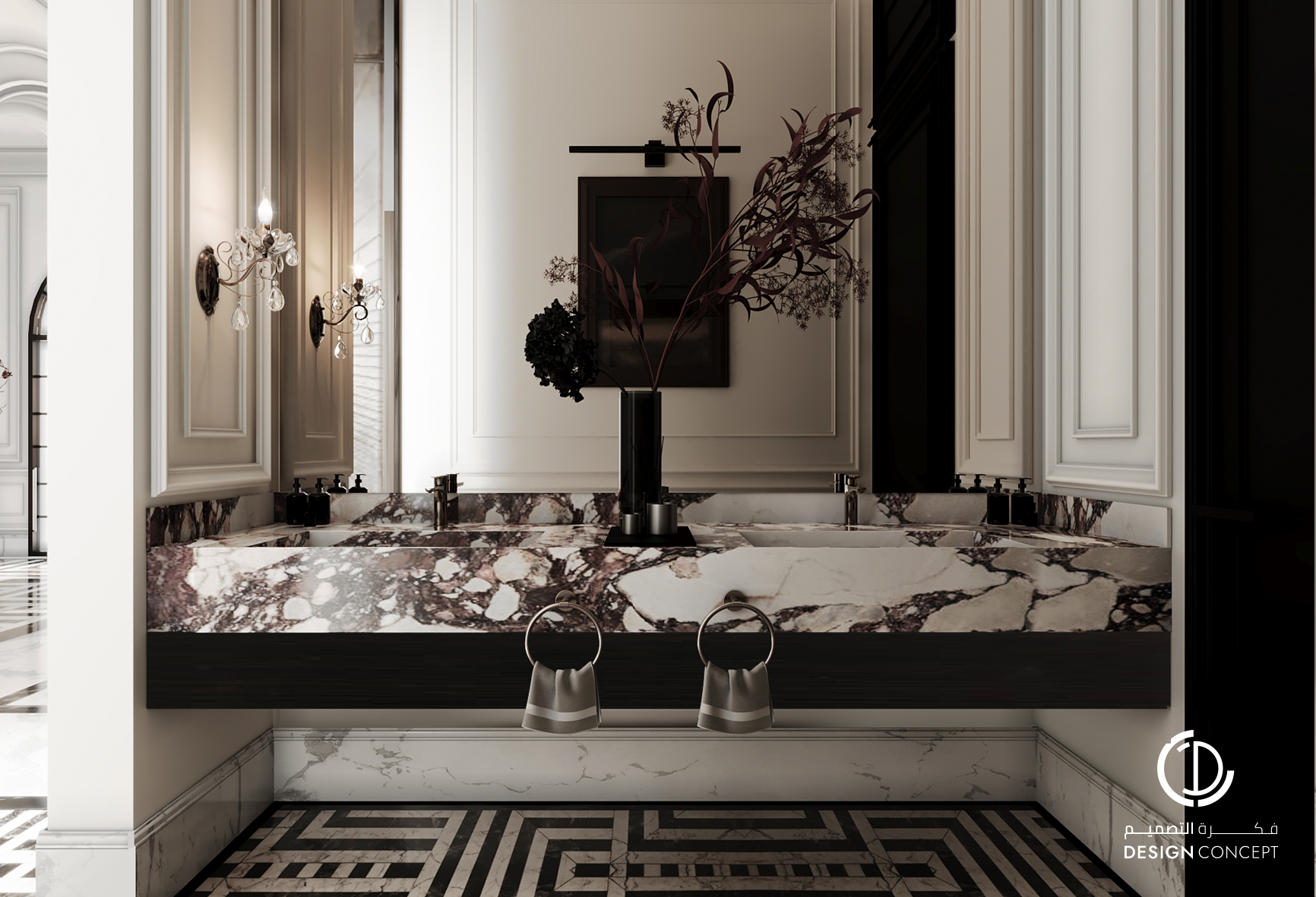 تصميم داخلي سكني - فكرة التصميم