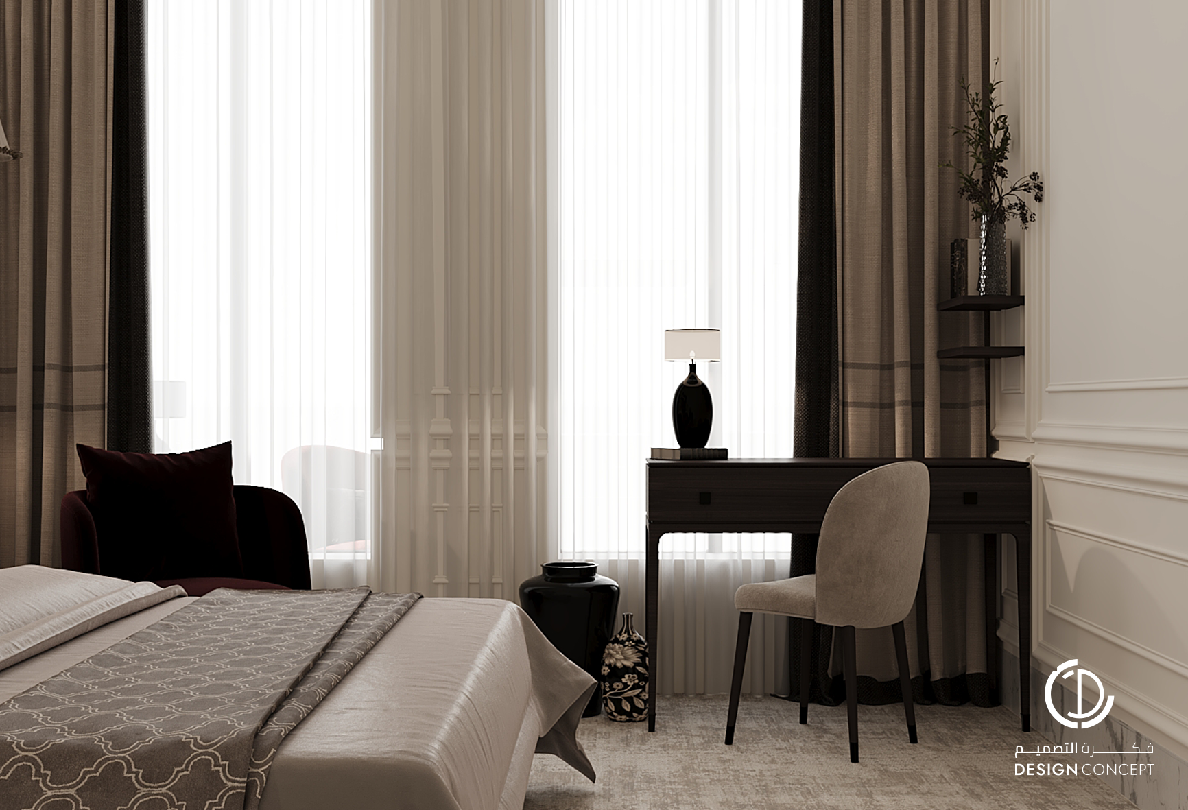 تصميم داخلي سكني - فكرة التصميم