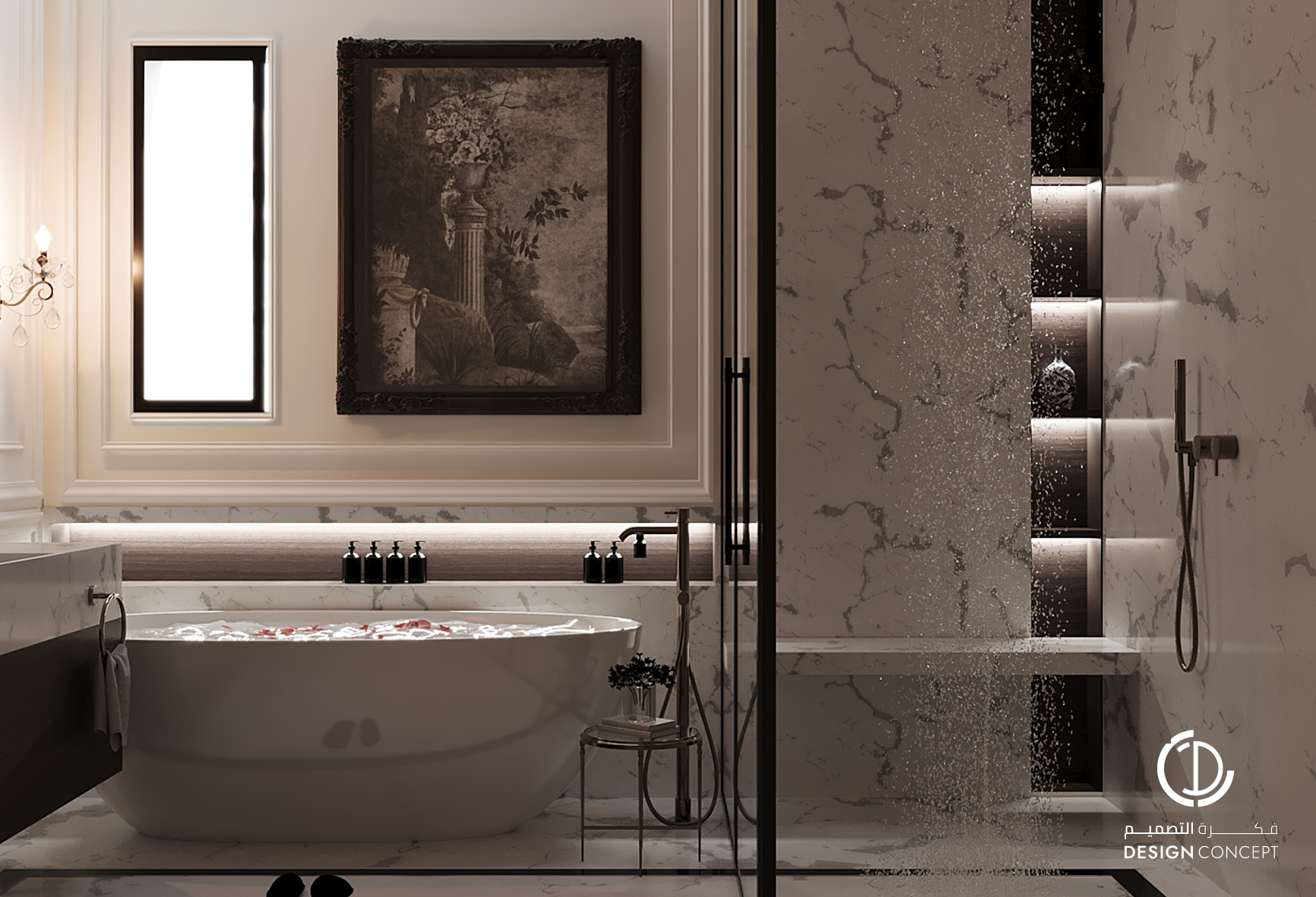 تصميم داخلي سكني - فكرة التصميم