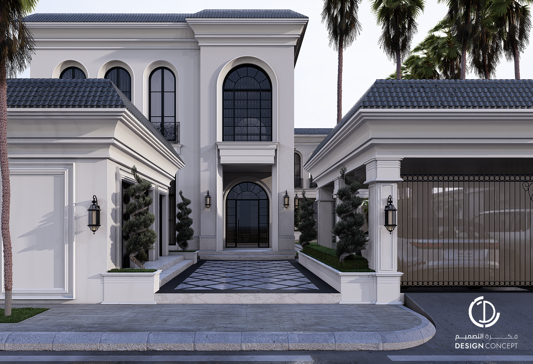 تصميم واجهات سكنية - فكرة التصميم