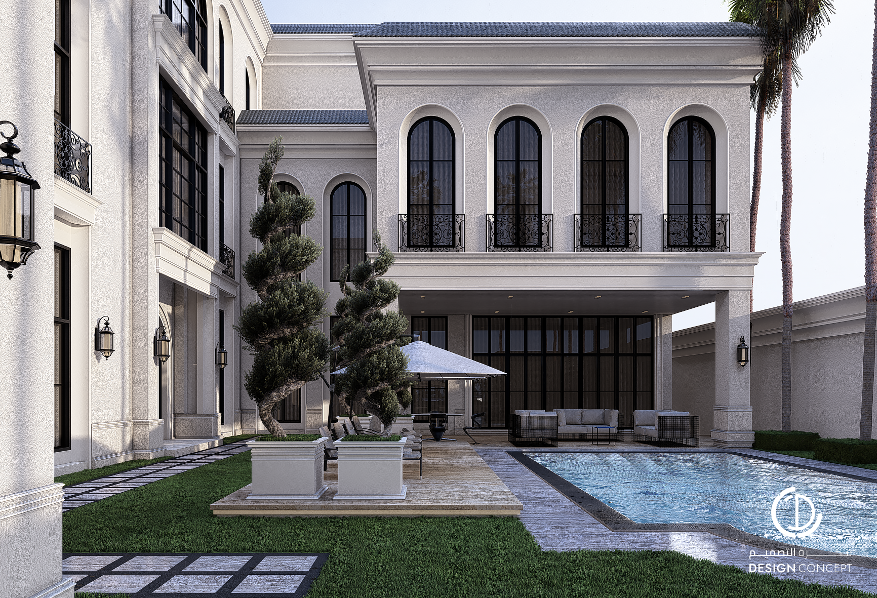 تصميم واجهات سكنية - فكرة التصميم