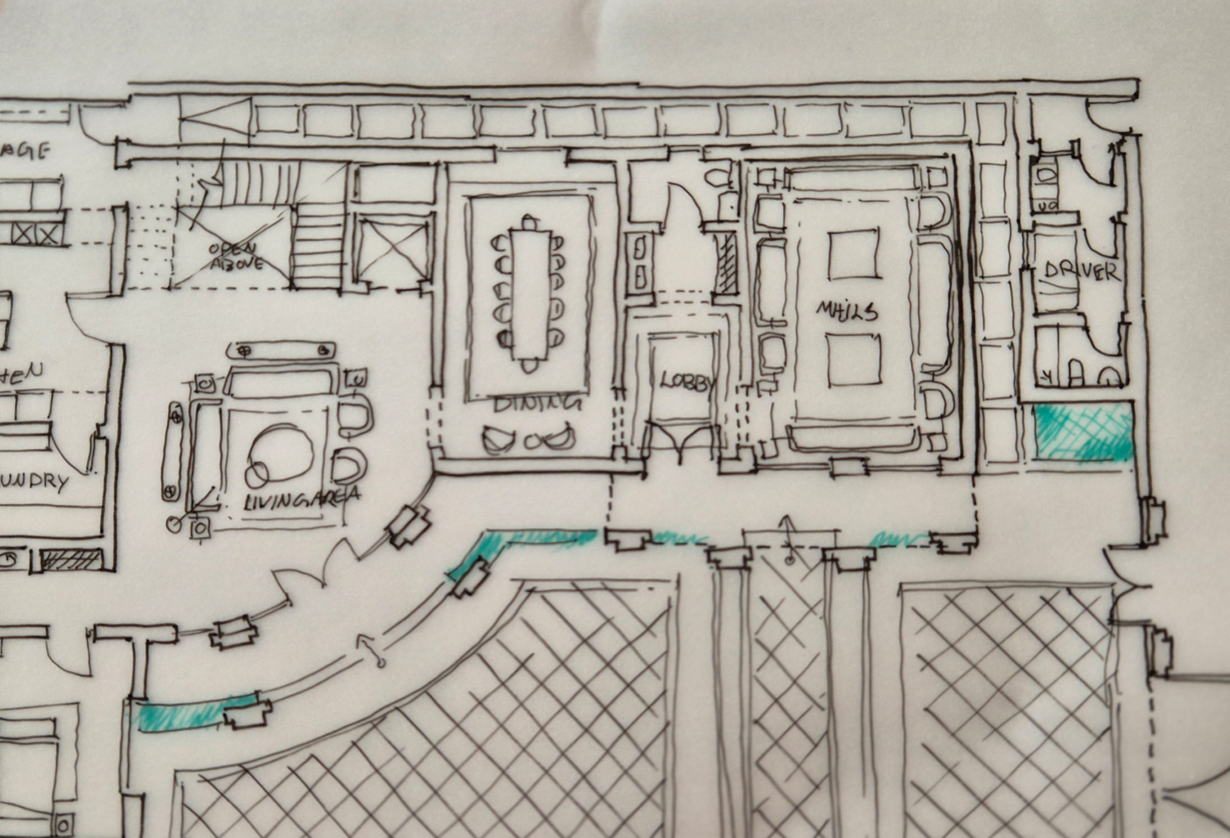 فيلا خاصة - رسومات للتوزيع الداخلي - شركة فكرة التصميم