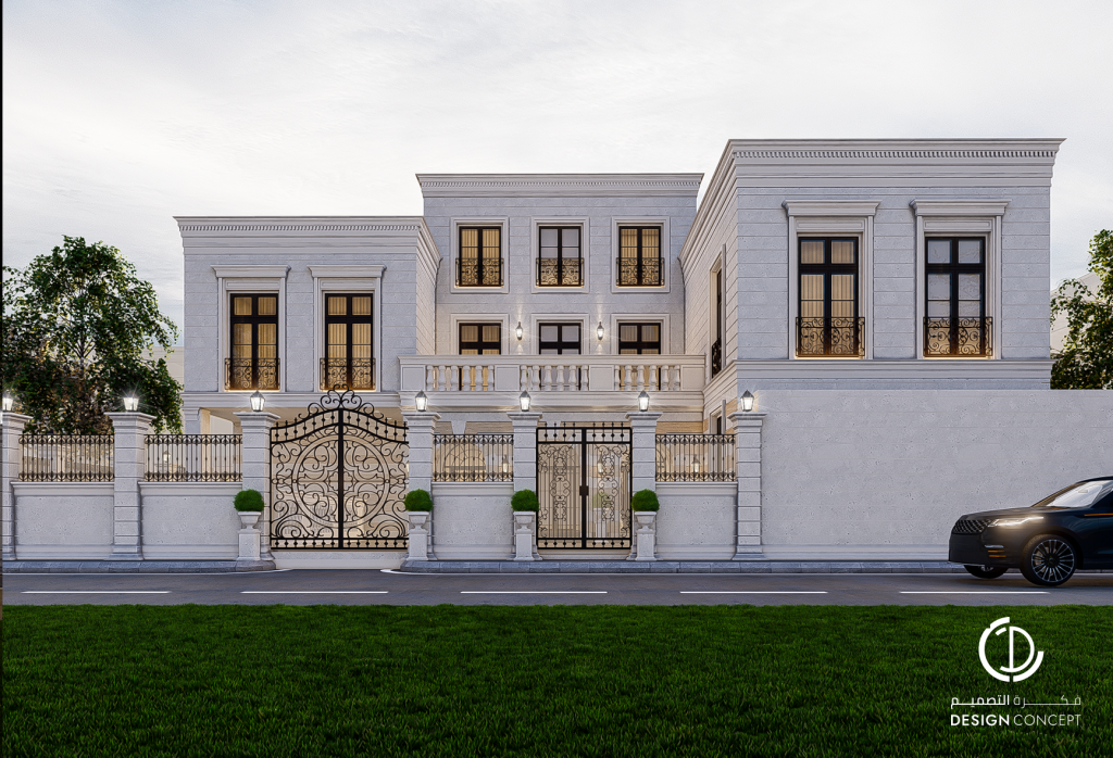 الواجهة الخارجية - تصميم معماري - فيلا خاصة - شركة فكرة التصميم