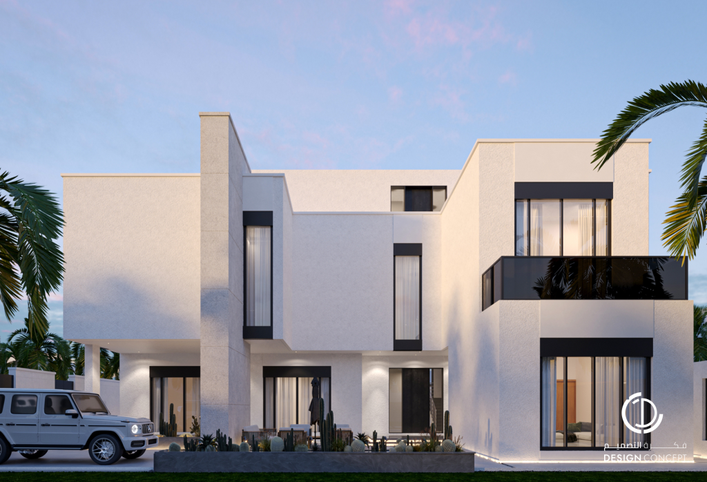 الواجهة الخارجية - مشروع فيلا 33- شركة فكرة التصميم